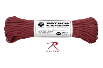Picture of Burgundy - 100 Foot - 550 LB Type III Paracord