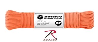 Picture of Safety Orange - 100 Foot - 5/32 Inch - Polyester Paracord