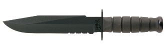 Picture of Black KA-BAR® Fighter Partially Serrated