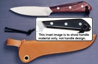Picture of Grohmann M3SF- #3 | Micarta | Flat Grind Stainless Steel | Regular Open Leather Sheath