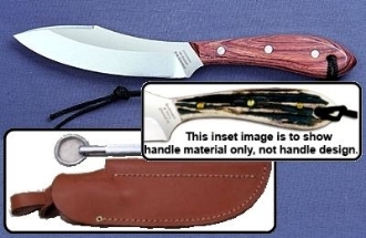 Picture of Grohmann H4CS - #4 | Stag Horn | Carbon Steel | Leather Sheath With Sharpening Steel