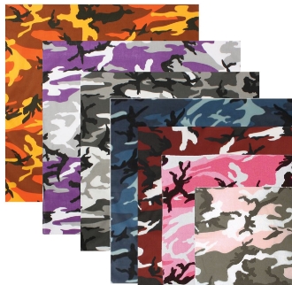 Picture of 22x22 inch Coloured Camo Bandanas by Rothco®