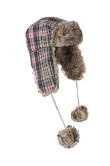 Picture of Pink Plaid Fur Flyer's Hat by Rothco®