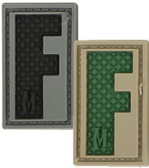 Picture of LETTER "F" PVC Patch 0.7" x 1.18" by Maxpedition®