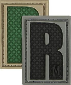 Picture of LETTER "R" PVC Patch 0.84" x 1.18" by Maxpedition®