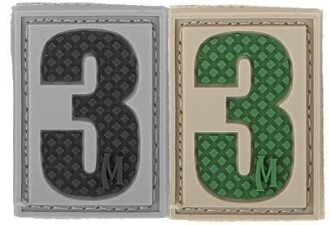 Picture of Number 3 PVC Patch 0.84" x 1.18" by Maxpedition®