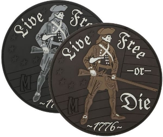 Picture of Live Free or Die PVC Patch 3" x 3" by Maxpedition®
