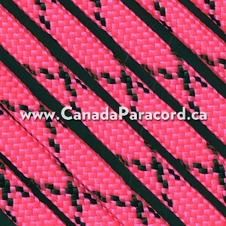 Neon Pink with Black X - 1,000 Ft - 550 LB Paracord