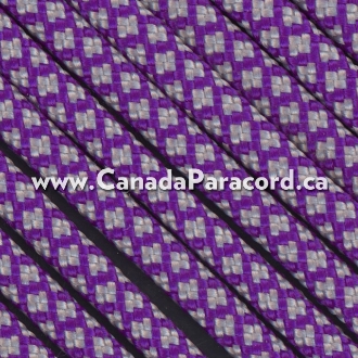 Neon Purple Silver Diamonds - 1,000 Ft - 550 LB Paracord