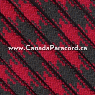 Imperial Red and Black 50/50 - 1,000 Ft - 550 LB Paracord