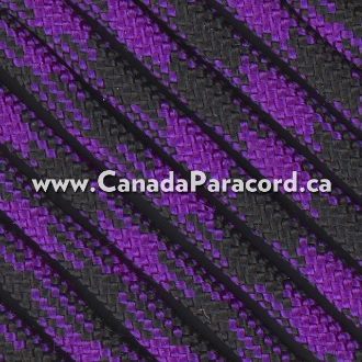 Purple and Black 50/50, 25 Feet, 550 LB Paracord