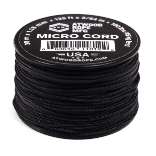 Picture of Black | 1.18 mm Micro cord | 125 Feet