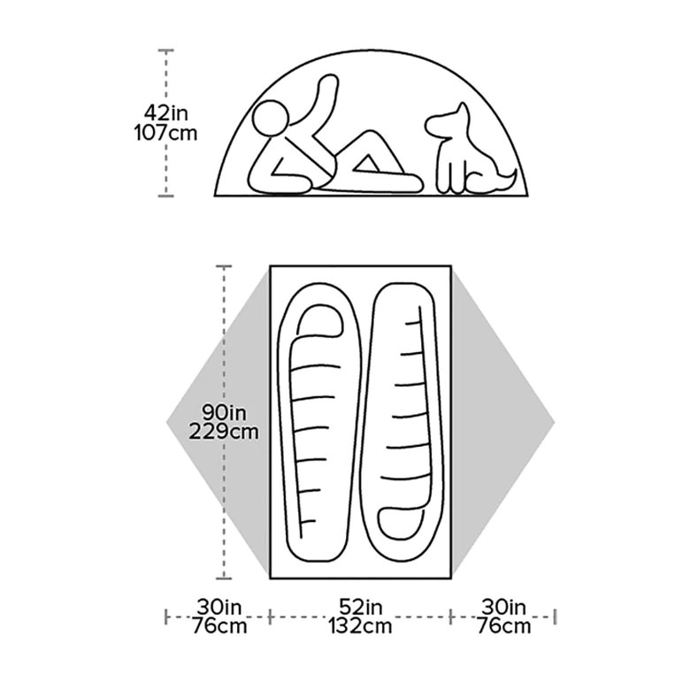 Big Agnes Blacktail 2 floor plan